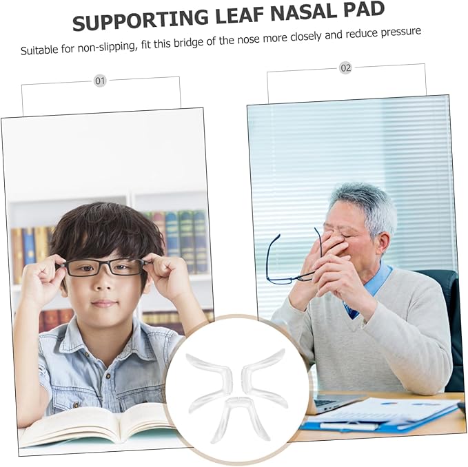 3pcs Silicone Eyeglasses Nose Pads Soft Glasses nosepads Eye Glasses Repair Parts Eyeglass Parts Nose Bridge for Supplies Comfortable Nosepads