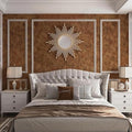 Burnt Orange Wallpaper Copper Wall Paper Peel and Stick Modern Mid Century Wallpaper Gold/Brown Metallic Wall Covering Industrial Concrete Cement Vinyl Wrap 48"x118" for Bedroom Bathroom Kitchen