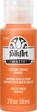 FolkArt Acrylic Paint in Assorted Colors (2 oz), 628, Pure Orange