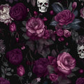 ILHIIOR Black Floral Gothic Peel and Stick Wallpaper 17.5 x 78 Inches | Leaf Removable Self Adhesive Waterproof Contact Paper, Renter Friendly Decor for Cabinets, Drawers & Bedroom Walls