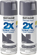Rust-Oleum 334031-2PK Painter's Touch 2X Ultra Cover Spray Paint, 12 oz, Gloss Dark Gray, 2 Pack