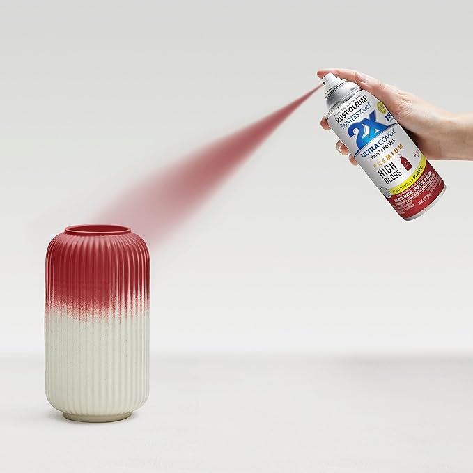 Rust-Oleum 372272- Painter's Touch 2X Ultra Cover Spray Paint, 12 oz, Majestic Red