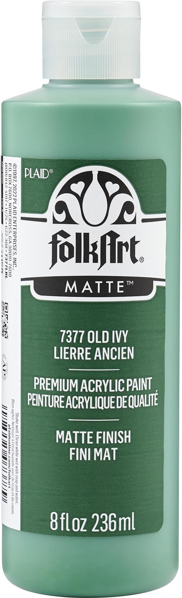 FolkArt Acrylic Craft Paint, Matte Finish, Old Ivy, 8 fl oz