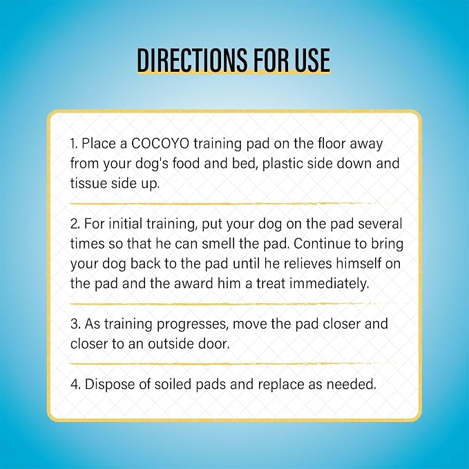 COCOYO Best Value 22"x22" Dog Training Pads 50 Count | Dog Pee Pads | Super Absorbent Puppy Pads,White