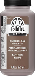 FolkArt Matte Acrylic Paint in Assorted Colors, 16 oz, Coffee Bean 16 Fl Oz