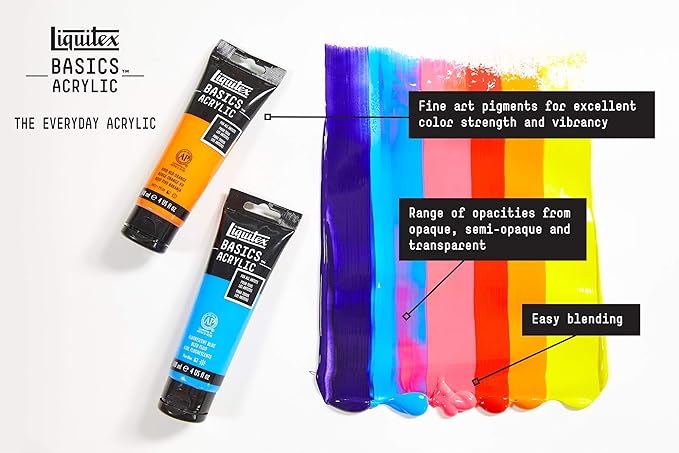 Liquitex BASICS Acrylic Paint, 118ml (4-oz) Tube, Fluorescent Pink