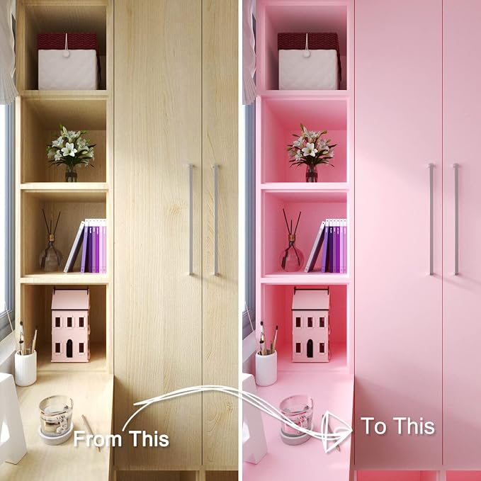 Pink Contact Paper Peel and Stick - 17.7x400 Inch Pink Wallpaper for Bathroom SolidPink Wallpaper Stick and Peel SolidPink Contact Paper for Cabinets and Drawers Removable Wallpapers