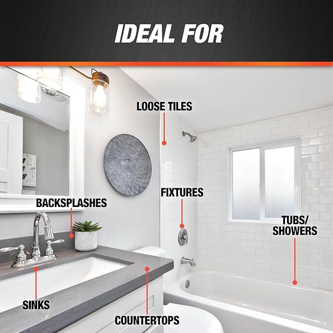 Kwik Seal Ultra Advanced Kitchen and Bath Siliconized Sealant, Biscuit, 5.5 Oz (7079818916)