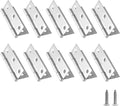 Biaungdo 10 Pack 2.5 Inch Butt Hinge, Stainless Steel Folding Butt Hinges, Cabinet Mini Hinges Small Box Hinges Door Hinge Rectangle