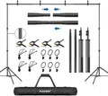 FUDESY Backdrop Stand Kit, 7x10ft Adjustable Photography Background Stand