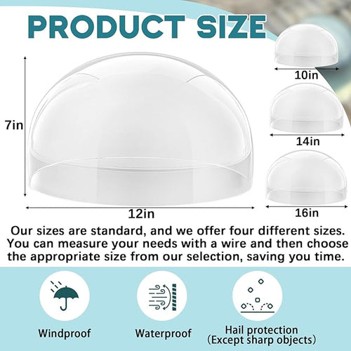 12 x 12 x 7 Inch Skylight Replacement Dome, Polycarbonate Cover Only for Existing Skylight Base, UV Resistant Roof Dome, Not Full Rooflight