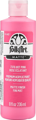 FolkArt Acrylic Craft Paint, Matte Finish, Hot Pink, 8 fl oz