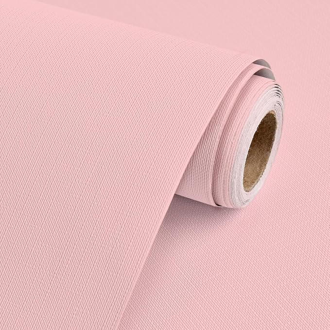 Rugreat Matte Pink Peel and Stick Wallpaper Solid Modern 591inL 15.7inW | Pink Contact Paper for Cabinets Self Adhesive Wallpaper for Bedroom Table Texture Contact Paper for Furniture Waterproof