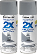 Rust-Oleum 334069-2PK Painter's Touch 2X Ultra Cover Spray Paint, 12 oz, Satin Granite, 2 Pack