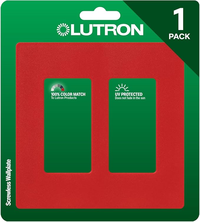 Lutron Claro 2 Gang Decorator/Rocker Wallplate, Satin, Hot (1-Pack) | SC-2-HT
