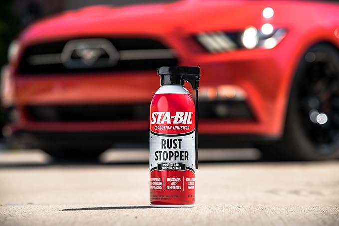 STA-BIL Rust Stopper - Anti-Corrosion Spray and Antirust Lubricant - Prevents Car Rust, Protects Battery Terminals, Stops Existing Rust, Rust Preventative Coating - 13 Oz (22003)