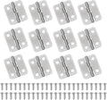 MECCANIXITY Small Butt Hinges 3/4 Inch Mini Jewelry Box Hinge with Screw for Jewelry Wooden Boxes Cabinet Drawer Doors Gate (Silver Tone, Pack of 12)