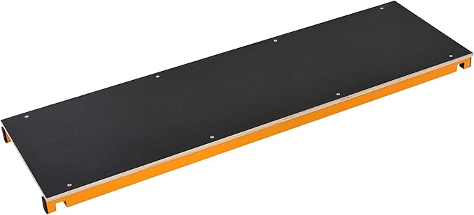 HOMCOM 4-Step Steel 4.6 x 2 x 6 ft. Scaffold 2 Wheels Free Moving for Indoor & Outdoor Decoration Anti-Skid, 440 Pound Capacity