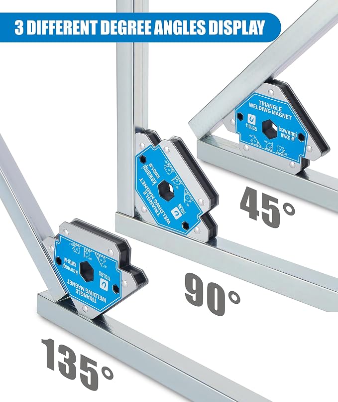 110 LB Welding Magnets Clamp Sets-4 Pieces of Magnetic Welding Holder 110 LBS Holding Power Welder Tools and Accessories
