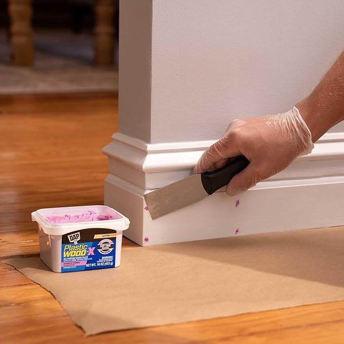 DAP Plastic Wood-X with DryDex Wood Filler, Natural, 16 Oz (7079800542) (Pack of 8)