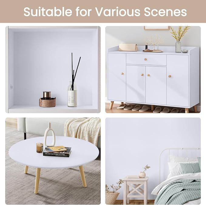 15.7 inch x118 inch White Contatc Paper Self-Adhesive | Removable Wallpaper Easy to Apply Peel and Stick Wallpaper Kitchen Countertop Cabinet Reform Decor Wall paper
