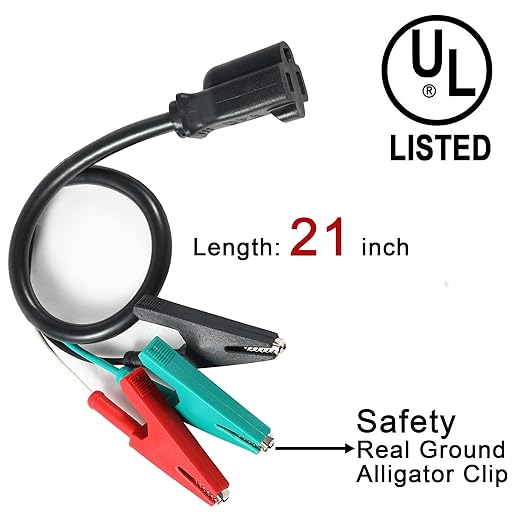 HVAC Adaptor Cord:Heavy Adaptor Cord Compatible with Yellow Jacket 69522 HVAC Tools Clearance and Equipment Circuit Breaker Finder Curcuit Finder Accessory Kit Compatible with RT250, ET300 ET310