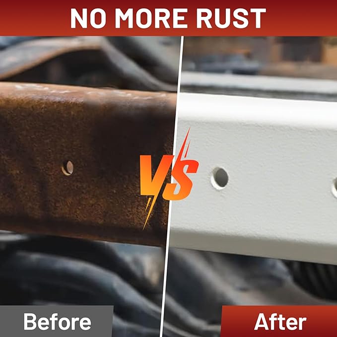 Rust-Stop and Corrosion Permanently Rust Preventive Coating Anti-Rust Automotive Rust Reformer for Metal & Seal, Rust Converter Non-Porous Protective Barrier High Gloss White Metallic Paint 35 Fl Oz