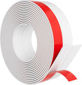 Elvone Heavy-Duty 20 ft x 2 in Weather Stripping, Door Draft Stopper Silicone Seal Strip for House and Glass Shower Doors for Collision and Side Gaps of Door and Windows, White