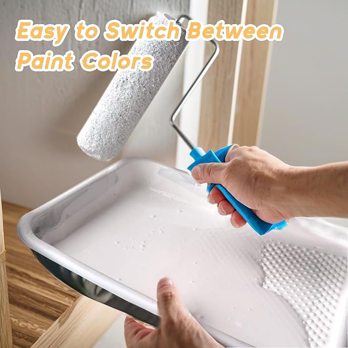 Paint Tray Liner, 12 Pack, 9 Inch Paint Roller Trays, Paint Tray with Textured Ridge, Disposable Paint Tray for Painting and DIY Projects