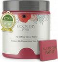 Country Chic All-in-One Chalk Paint for Furniture, Cabinets, Home Decor, Eco-Friendly, Matte Finish, Built-In Primer & Top Coat for Wood, Metal - Raspberry Sorbet (Pink) - Pint 16 oz (475 ml)