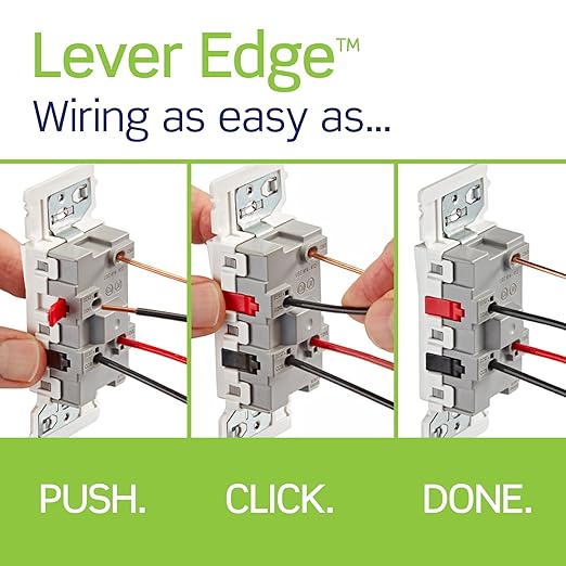 Leviton Lever Edge 15 Amp 3-Way Rocker Switch, 10-Pack, E5603-MW, White
