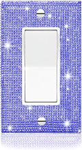 Shiny Purple Rhinestones Switch Plates And Outlet Covers Light Switch Cover Decorative Wall Plate Light Switch Cover Plate Rhinestone Bling Outlet Cover, Standard Size