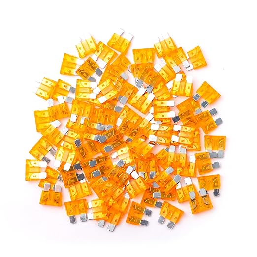 100Pcs 5 Amp Fuses Stanbdard Fuse, 5A Car Fuse Blade for Automotive, Truck, Boat, Motorcycle
