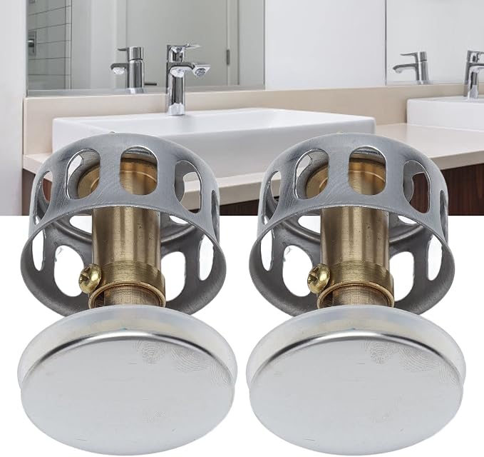 Bathroom Folding Drain Filter - Copper & Stainless Steel, Push-Pull Bounce Core, Clog Prevention for Shower & Sink, & Easy to Clean