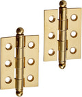 Deltana CH2015U3-UNL Solid Brass 2-Inch x 1-1/2-Inch Cabinet Hinge with Ball Tips