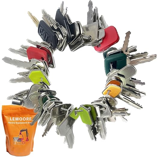 55 Full Range Non-Duplicated Master Construction Original Equipment Keys for Hyster JLG Yanmar Takeuchi JD CAT Sany Daewoo Takeuchi Hyster Toyota Kubota Komatsu Case New Holland Volvo Hyundai