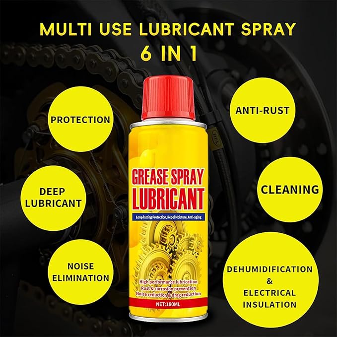 6.1Oz Anti-Rust Lubricant Spray & Rust Remover, New Multi-Purpose Penetrating Oil, Multi-Purpose Formula for Protect & Restore, Fast-Acting Dissolver for Vehicles, Tools, Chains, Bolts and Hinges