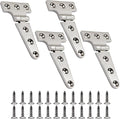 316 Stainless Steel T Hinges Marine Grade 4'' x 2" Heavy Duty Boat Hatch Hinge (100 mm X 54 mm) 4 Pack Casting Cabinet Hardware Door Hinge with Screws