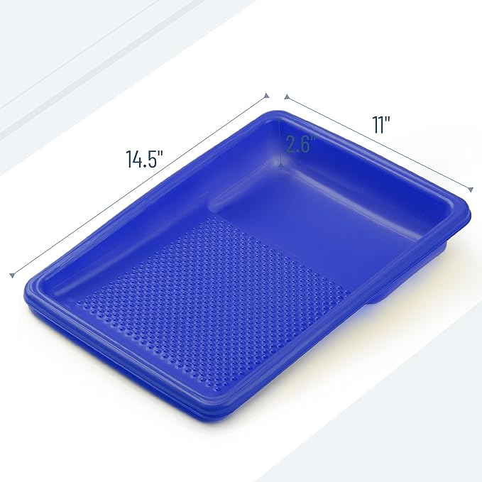 Bates- Paint Tray Liner, 9 Inch, 10 pcs, Dark Blue Paint Pans Trays, Plastic Paint Tray, Roller Tray Liners