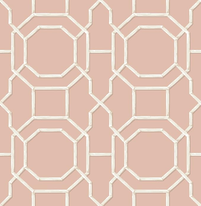 NuWallpaper Salmon Sanya Peel and Stick Wallpaper, NUS4311