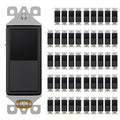 AIDA Single Pole Rocker Decorator Light Switch, 15 Amp Self-grounding Electrical Light Switches, Residential Grade, UL Listed (50, Glossy Black, Without Wall Plate)
