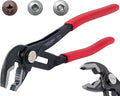 VAMPLIERS 10" PYTHON Stripped Screw Extractor Plumbers Slip Joint Pliers | Removes Stripped or Rusted Screws Ø3-9.5mm, Push-Button Adjust, Holds Round Bars, Square Bars & Sheet Metal