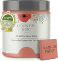 Country Chic All-in-One Chalk Paint for Furniture, Cabinets, Home Decor, Eco-Friendly, Matte Finish, Built-In Primer & Top Coat for Wood, Metal - Sunset Glow (Coral Pink) - 4 oz (118 ml)