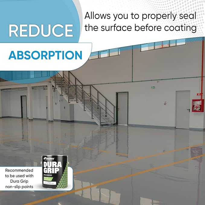Slip Doctors Epoxy Paint Primer (Quart) for Wood, Metal and Concrete – Ideal for Exterior and Interior Floors and Stairs – Fast Drying & Corrosion Resistant