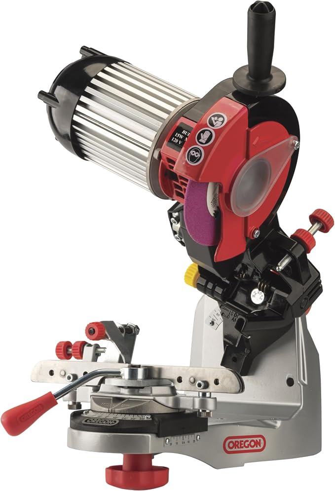 Oregon Professional 120-Volt Bench Grinder Universal Saw Chain Sharpener, for All Chainsaw Chains (520-120)