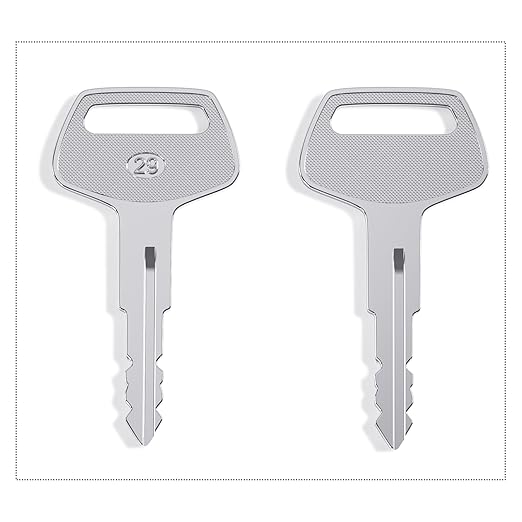 Heavy Equipment Ignition Key, 10 Pack 787 Komatsu Key, Replaces OEM Part TR261434 Fit Excavators, Dozers, Loaders and Backhoes
