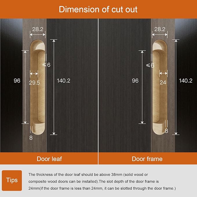 YAGU 5.5 inch Hidden Door Hinge 3 Way Adjustable Invisible Hinges for Doors Zinc Alloy Secret Door Hinges Concealed Door Butt Hinge 180 Degree Swing Matte Gold Door Hinge 1PC