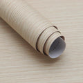 Extra Wide 48"x354" Thicken Off White Wood Grain Peel and Stick Wallpaper | Self Adhesive Ash Textured Wood Contact Paper for Furniture Walls Air Guide Slot Design Wood Wall Paper for Bedroom Kitchen