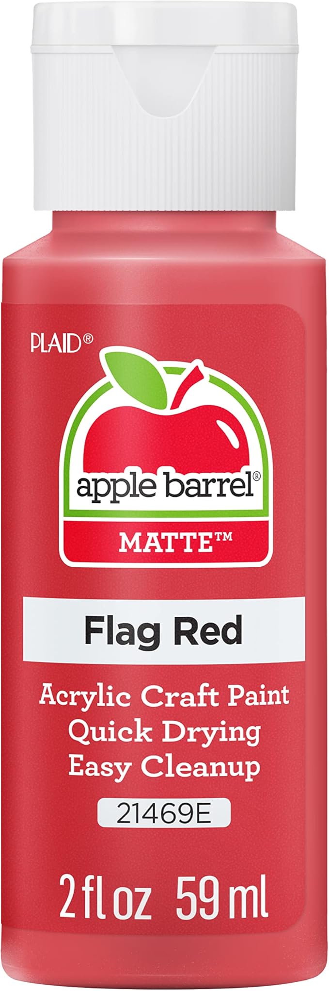 Apple Barrel Acrylic Paint in Assorted Colors (2 oz), 21469, Flag Red