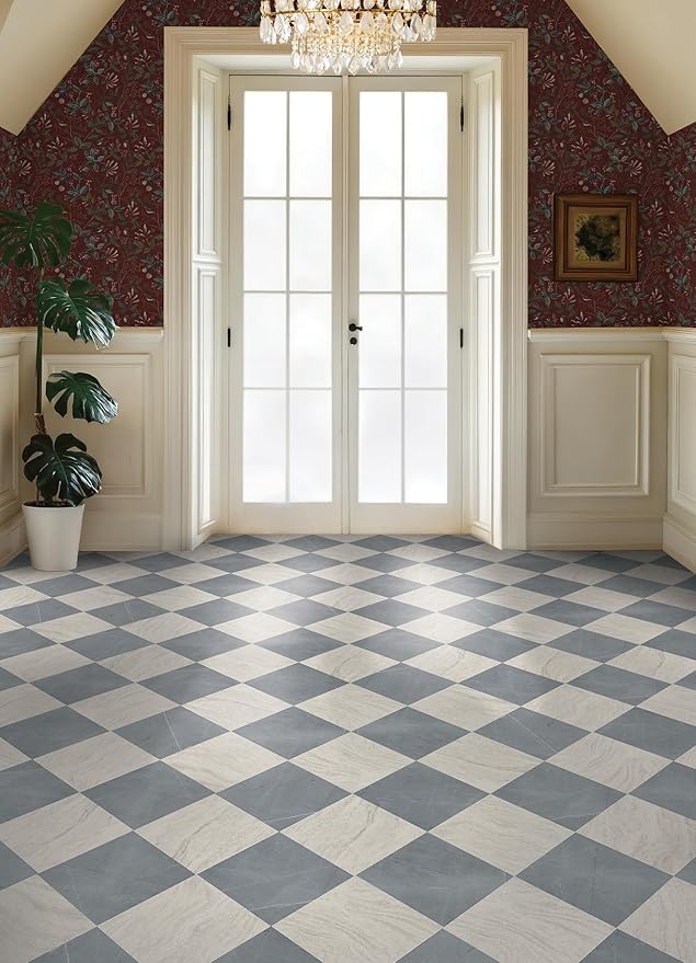 FloorPops x Chris Loves Julia Bonneville Slate Peel and Stick Floor Tiles, FP6523